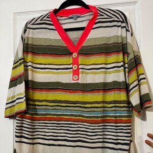 XL White Birch Striped Top